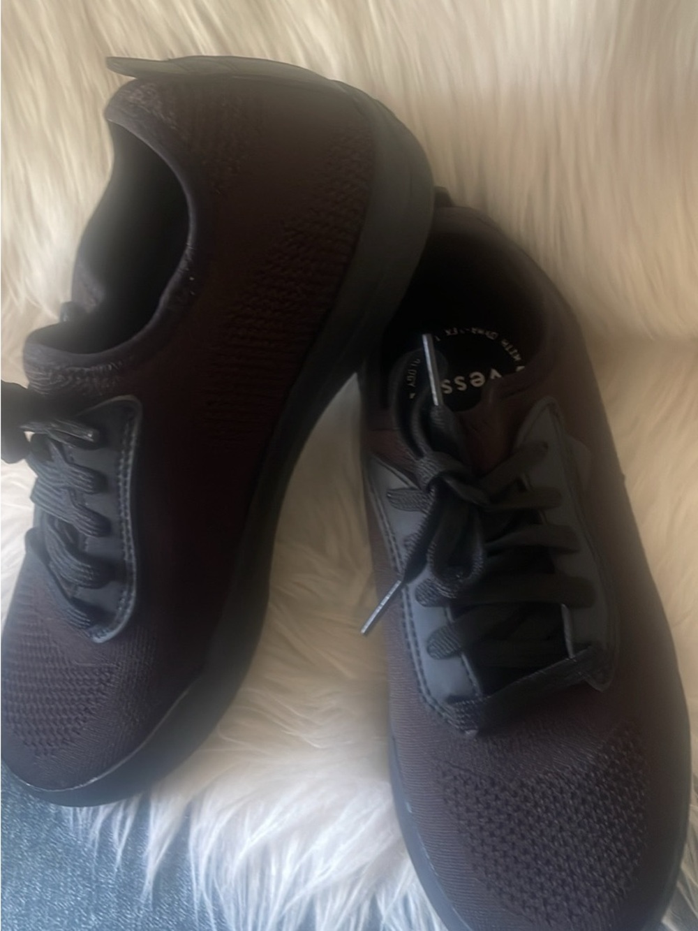 Vessi Women’s Waterproof Black Knit Sneaker with Matte Accents